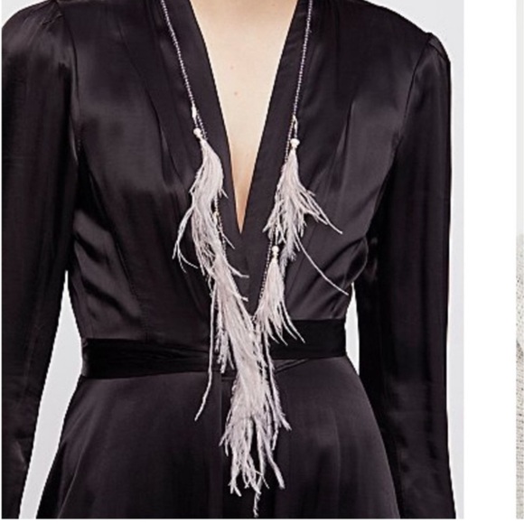Rush by Denis and Charles New Boho Black Feather Necklace NWT Festival Bohemian - Picture 12 of 12